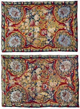 Pair Tapestry Tabouret Covers