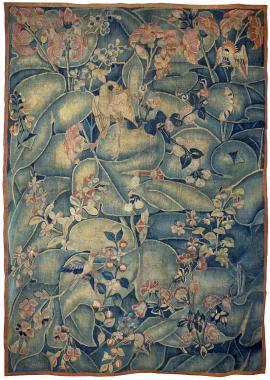 Giant Leaf Tapestry Panel with Lanceolate Leaf Design