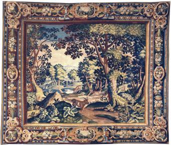 Landscape Tapestry with Goat