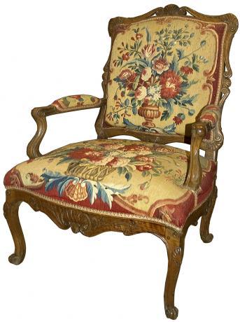 Set of Four Tapestry Chair Seats and Chair Backs