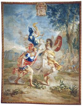 Aphrodite Protects Paris from Menelaus